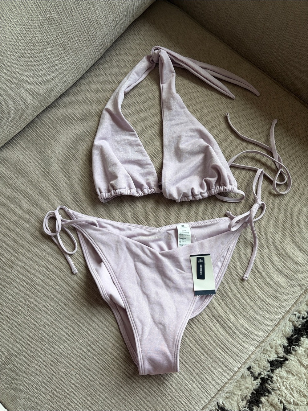 Abercrombie & Fitch Pale Lilac Halter String Bikini